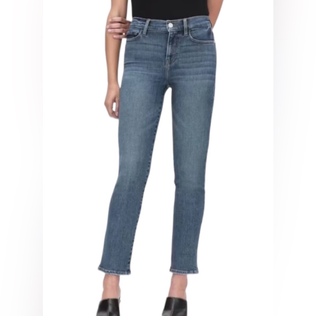 Euc Frame Denim Sz24 ‘Le High Straight’ Leg Crop Jeans-Color Bestia-25” Inseam